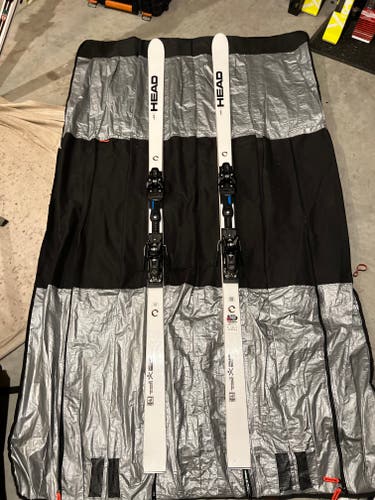 Used 2021 HEAD 213 cm Racing World Cup Rebels i.SG RD Skis With Bindings Max Din 20