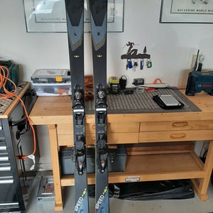 Used Men's 2022 Dynastar 185 cm All Mountain 963 4x4 Speed Skis With Bindings Max Din 12