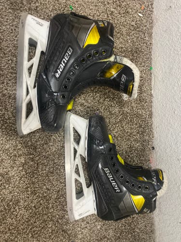 Used Bauer Regular Width Size 7.5 Supreme 3S pro Hockey Goalie Skates