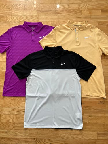 Nike Golf Tour Issue Polos (3) - Medium - New