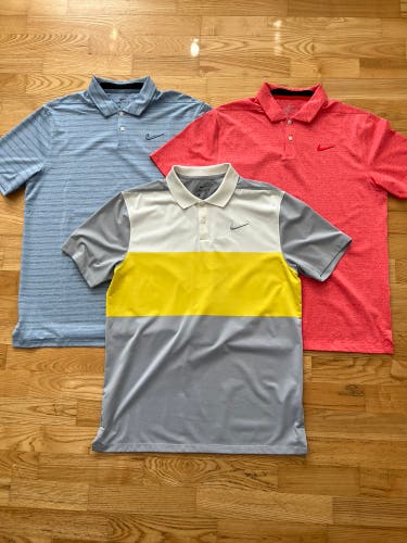 Nike Golf Polos - (3) - Medium - New