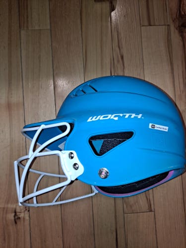 Used Aqua 6 1/2 - 7 1/2 Worth Batting Helmet