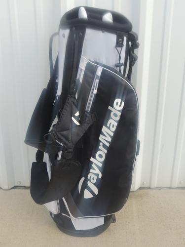 TaylorMade Dual Carry Strap Stand Golf Bag White & Black, 4 Way, 6 Pockets