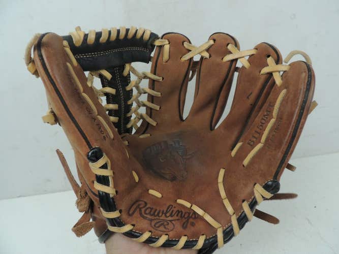 Used Right Hand Throw Rawlings Outfield B1150MR Baseball Glove 11.5"