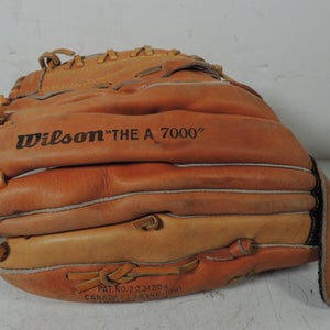 WILSON A7000 Vintage 1985 Genuine Leather Baseball Glove w Nylon Stitching RHT