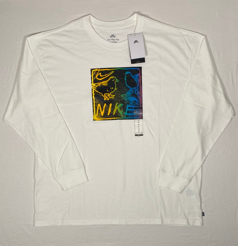 Nike NSW NYC Long Sleeve T-Shirt - Mens - White, Size XL