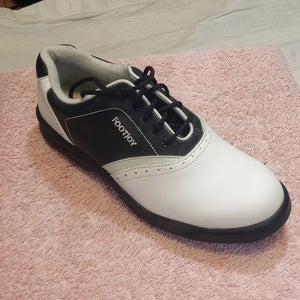 FOOTJOY GREENJOYS GOLF SHOES WOMENS 9 M CLEATS SPIKES MODEL 48696 LIKE NEW!