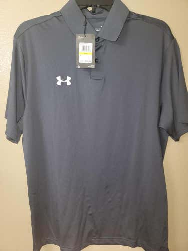 30321 Mens UA Under Armour Polo Golf Shirt 1351322 008 Gray $55.00