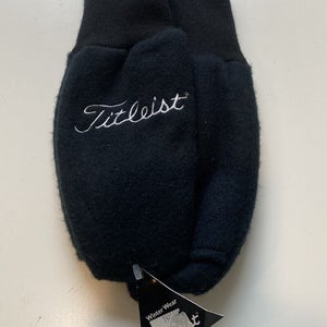 Titleist Winter Cold Weather Wear Cart Mitts Gloves Black One Size NWT #2256