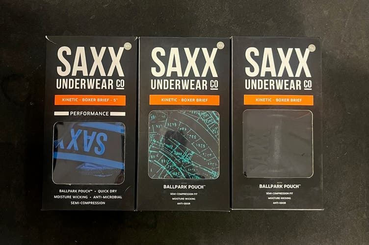 Men's Saxx Kinetic Boxer Briefs (XXL) / 3 pack
