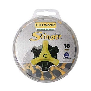 Champ Stinger Scorpion Tri-Lock Golf Cleats (Black/Yellow) Soft 18 Cleats NEW