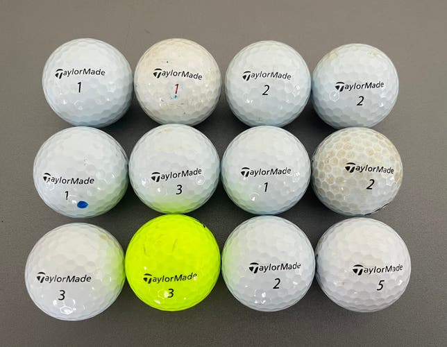 (12) Taylor Made TP5 golf balls Dozen (used/recycled) lot H1
