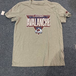 New Gray Adidas Colorado Avalanche Triangle Graphic Tee Shirt L & 2XL