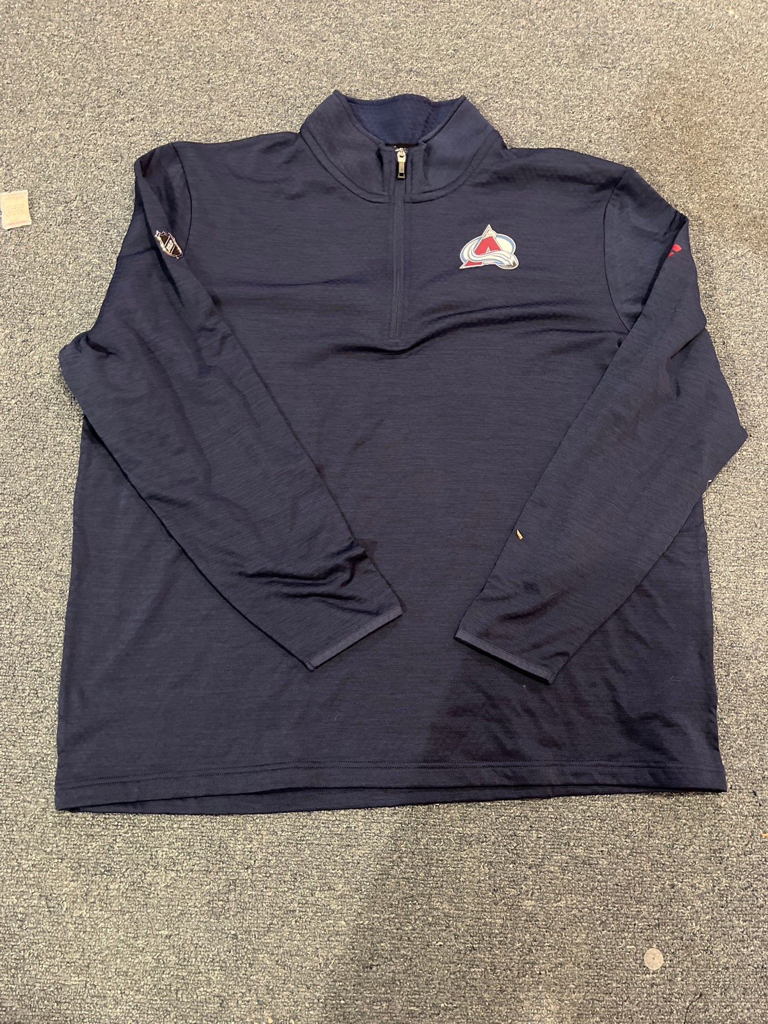 Fanatics NHL Columbus Blue Jackets Vintage Grey Quarter-Zip Pullover Shirt, Men's, Medium, Gray