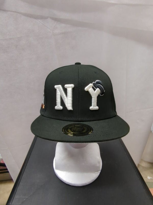 New York Black Yankees Rings & Crwns Team Fitted Hat - Cream/Navy