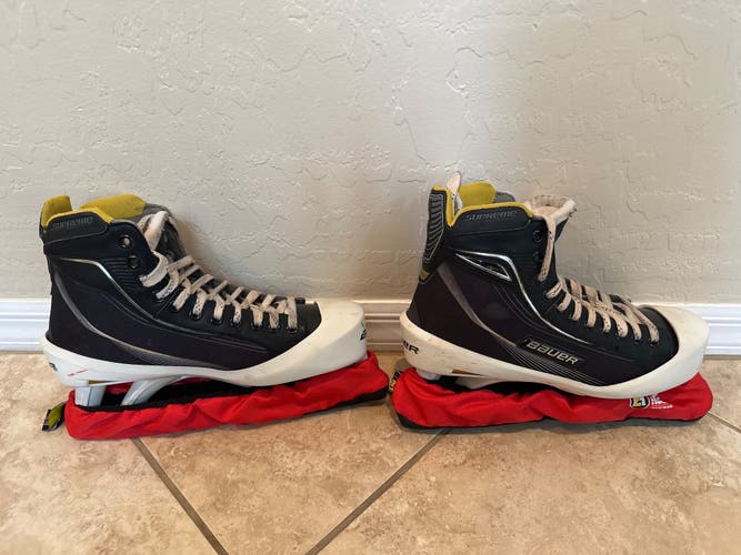 Used Bauer Extra Wide Width  Size 10.5 Supreme One60 Hockey Goalie Skates