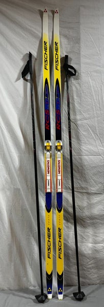 Fischer RCS Plus Skate 190cm XC Skis Salomon Classic Bindings Swix 155cm  Poles