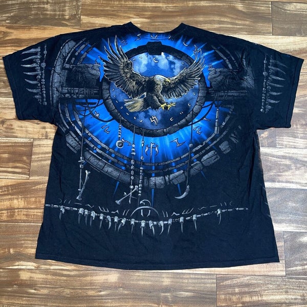 Liquid Blue Vintage Eagle Black T-Shirt