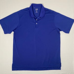 Adidas Golf ClimaLite Men's Size XL Royal Short Sleeve Performance Polo Shirt