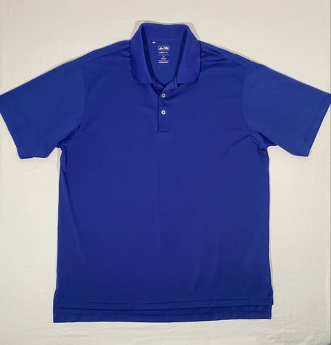 Adidas Golf ClimaLite Men's Size XL Royal Short Sleeve Performance Polo Shirt