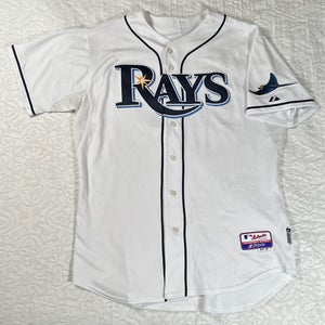 Men's Majestic White Tampa Bay Rays Official Cool Base Jersey