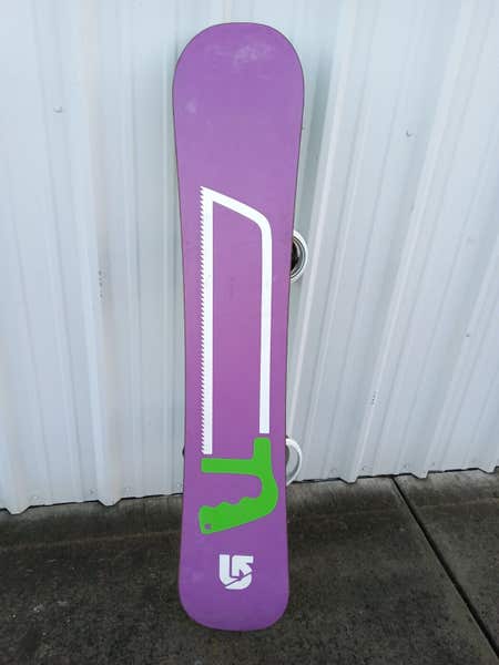 Burton FIX Snowboard 158 cm Green & Purple with Burton CARTEL