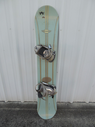 Vintage TOM SIMS Pro Model Snowboard Deck 159 CM with RIDE Bindings