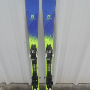 Salomon QST Max Jr. Kids Snow Skis Green & Blue with EZ TRAK Bindings