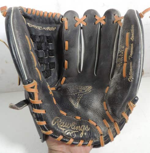 RAWLINGS Renegade Black Genuine Leather Baseball Glove 12 1/2" (RS125) RHT