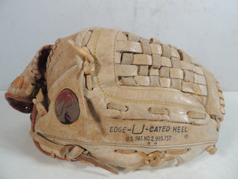 Rawling ABG36 Size 12.5 Brown Leather Baseball Glove Signed Dale