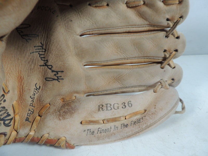 Rawling ABG36 Size 12.5 Brown Leather Baseball Glove Signed Dale