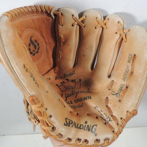 Vintage Spalding 42-3421 Triple Crown Carl Yastrzomski Leather Baseball Glove