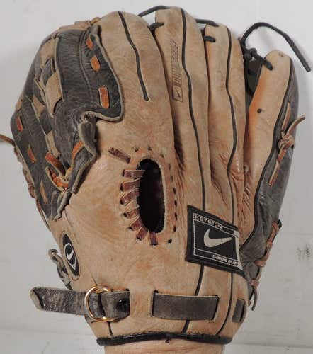 NIKE KEYSTONE Diamond Ready Brown & Black Leather Baseball Glove 13.0", LHT