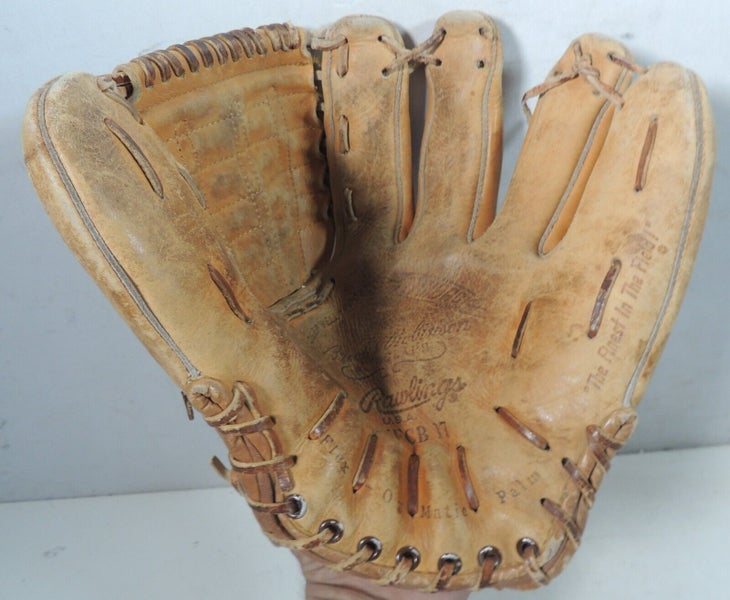 Vintage Rawlings XFCB 17 Genuine Leather Baseball Glove Signed