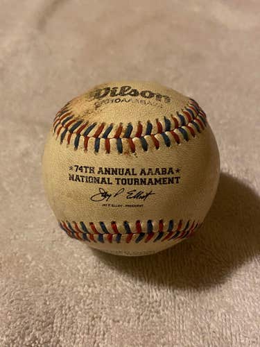 Game Used 74th Annual AAABA National Tournament Championship Game Ball