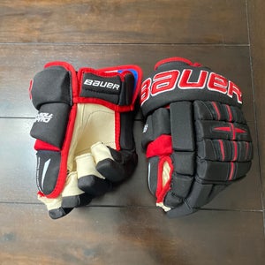 Bauer 4 roll pro 13 gloves black w/red