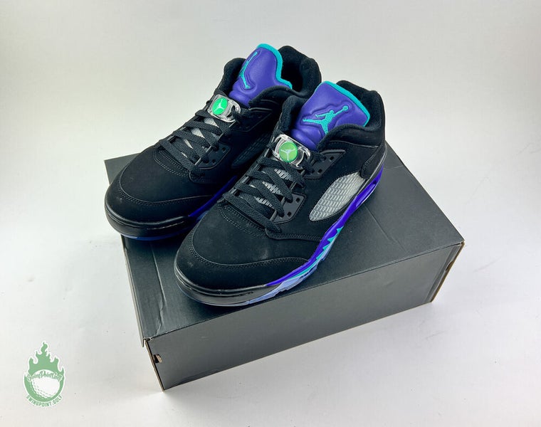 New Nike Air Jordan V Low Golf Shoes Black Emerald Grape Ice