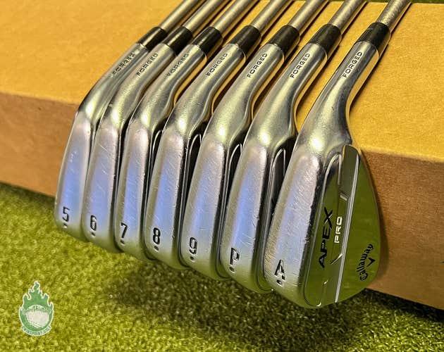Used Callaway APEX Pro Forged '21 Irons 5-PW/AW i80 Regular Graphite Golf Set