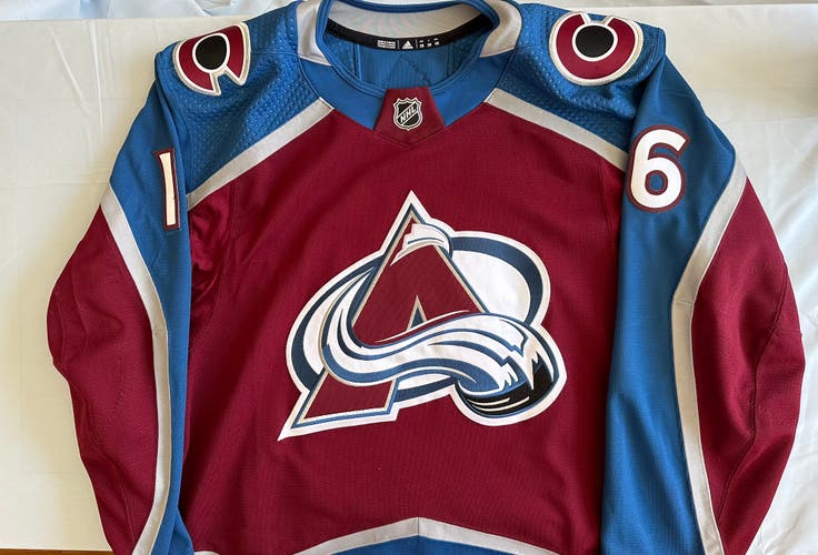 Nikita Zadorov team issued Colorado Avalanche jersey