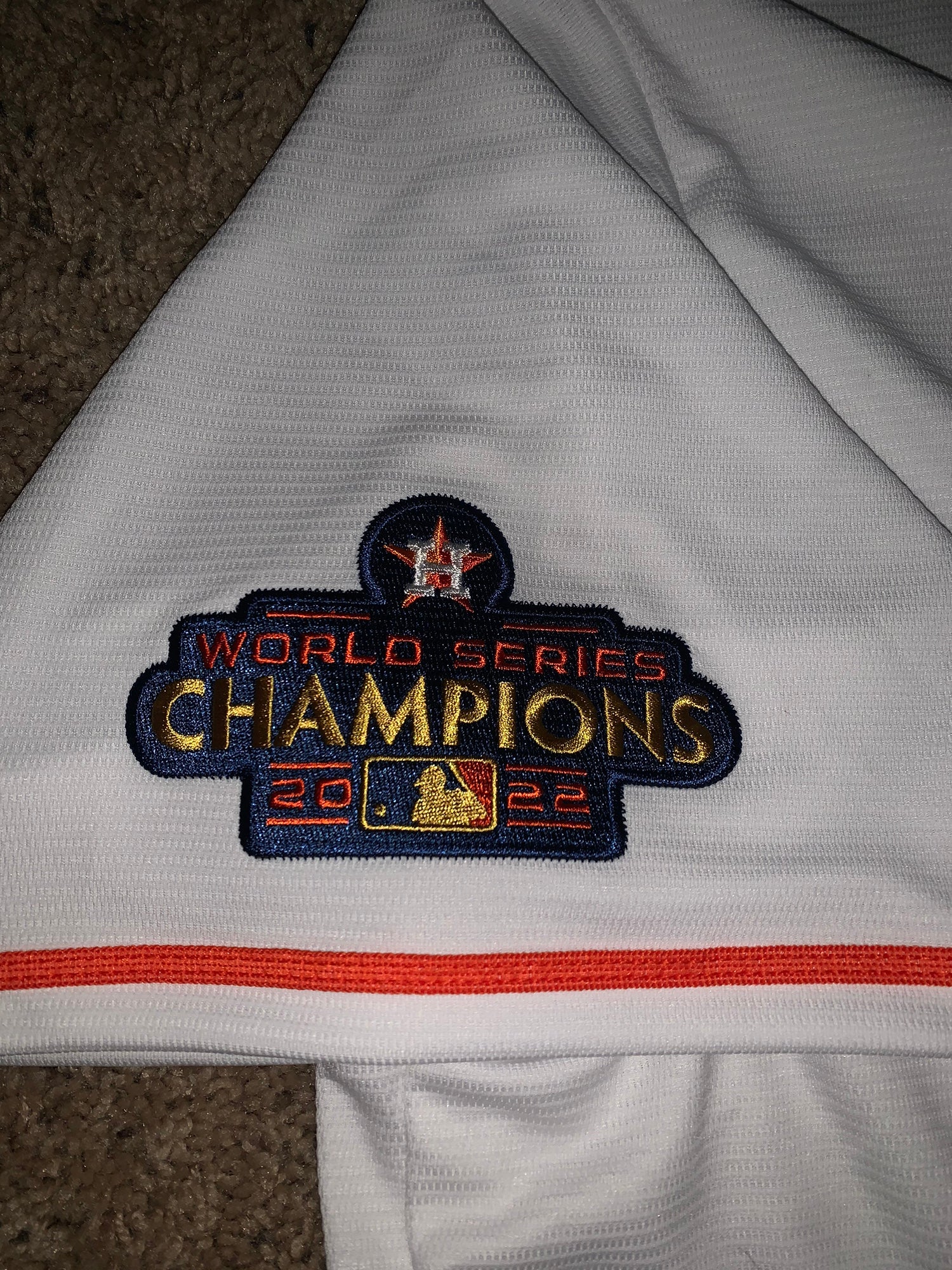 Men's Astros World Series & Throwback Patch Gold Jersey - All