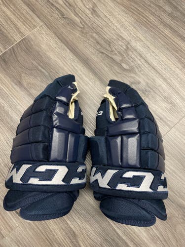 13” Navy CCM Pro Stock Gloves