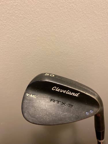 BLACKED OUT 50•Men's Right Handed Stiff Flex Steel Shaft RTX-3 Wedge