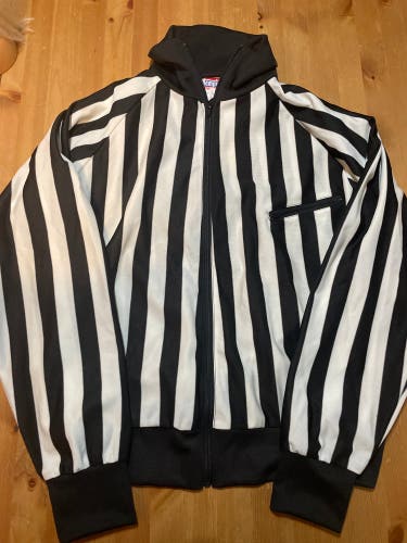 Long Sleeve referee,  Shirt Large Full Zipper With Pocket