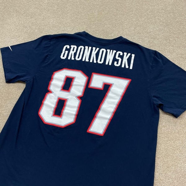 New England Patriots Shirt Men Large Rob Gronkowski NFL Football 87 Gronk  Nike