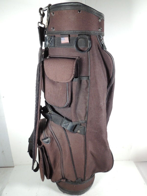 BENNINGTON Original Pouch Black Golf Cart Bag, 6 Way Divider, Single Carry Strap