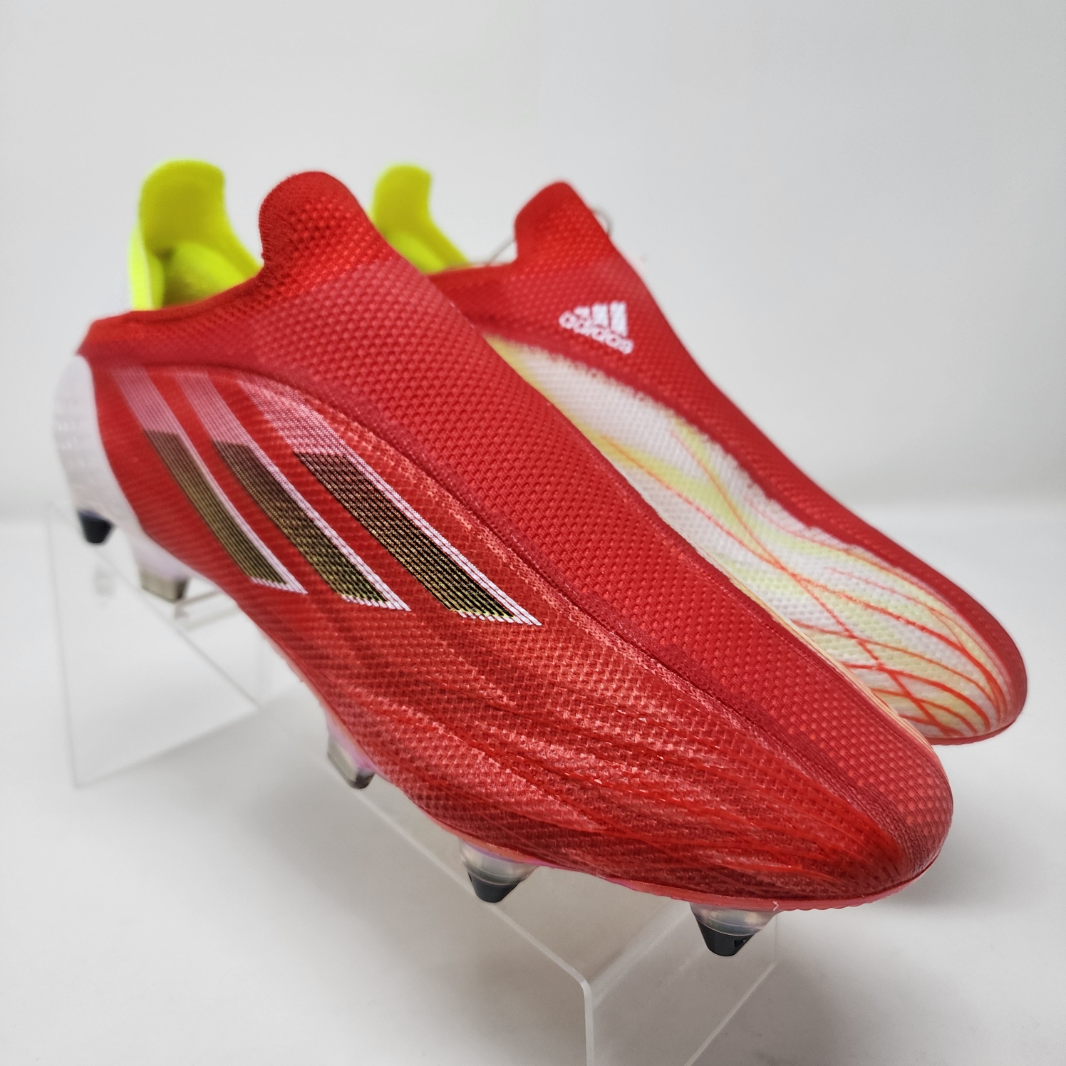 Adidas Soccer Cleats Mens 4.5 Red X Speedflow + Soft Ground Mesh Logo 3 Stripes
