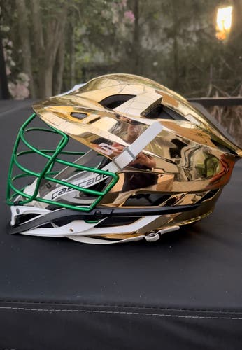 Chrome Gold Cascade S Lacrosse Helmet