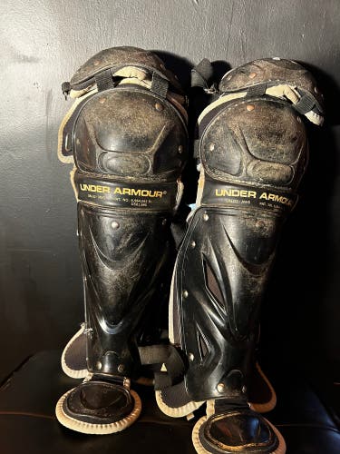 Used Youth Under Armour Catcher's Leg Guards