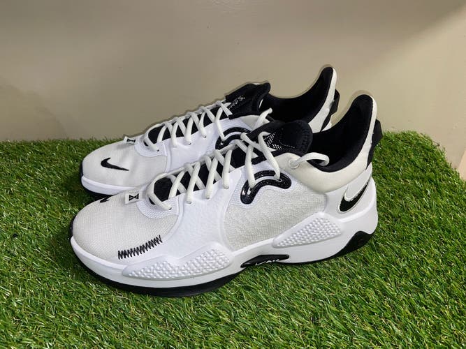 *SOLD* Nike PG 5 TB Paul George Basketball Shoes White Black DM5045-100 Men's Size 11.5