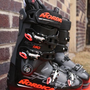 Used Nordica SportMachine 130 Ski Boots - Men's High Volume Size 28/28.5 for extra wide feet